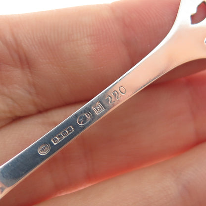 THORVALD MARTHINSEN 830S Silver Vintage Norway Viking Flower Coffee Spoon #220