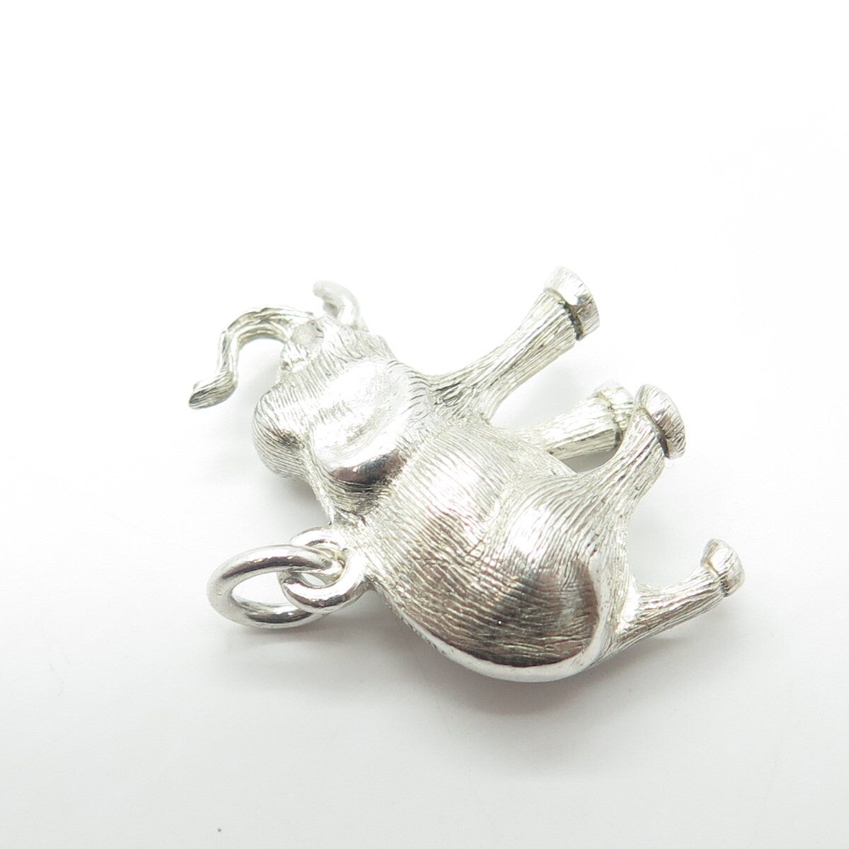 925 Sterling Silver Vintage Elephant Safari 3D Pendant