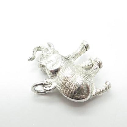 925 Sterling Silver Vintage Elephant Safari 3D Pendant