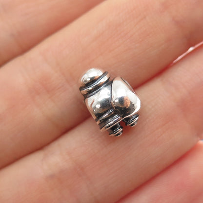 PANDORA 925 Sterling Silver Santa Claus Slide Bead Charm