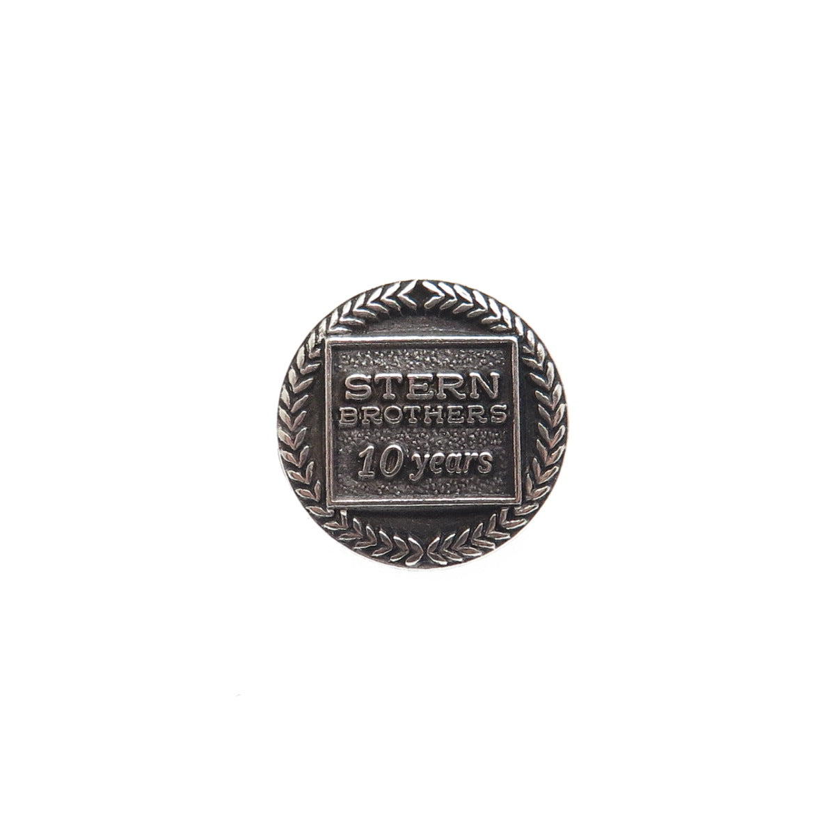 925 Sterling Silver Vintage Stern Brothers 10 Years Minimalist Pin Brooch