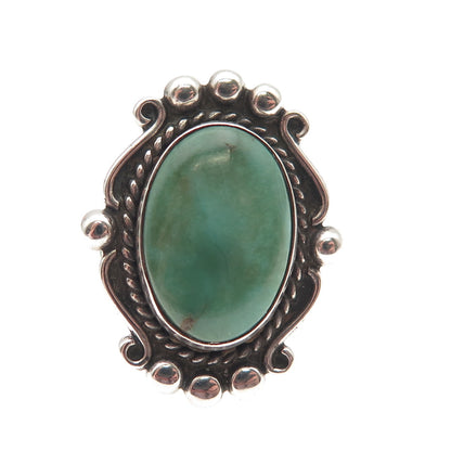 Bell Trading Post Old Pawn 925 Sterling Vintage Royston Turquoise Ring Size 5.25
