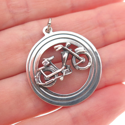 Payton Pepper & Sons 925 Sterling Silver Vintage 1966 Birmingham Bicycle Pendant