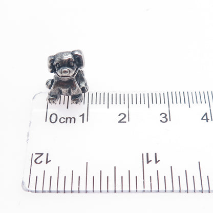 MICHAEL ANTHONY 925 Sterling Silver Italy Dog Slide Bead Charm