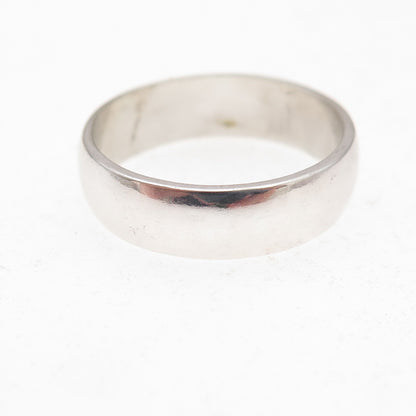 925 Sterling Silver Vintage Classic Wedding Band Ring Size 7.25