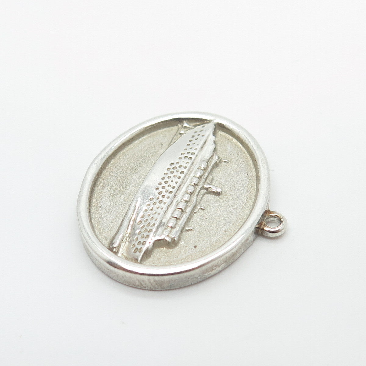 925 Sterling Silver Vintage 2016 Liner Ship Pendant