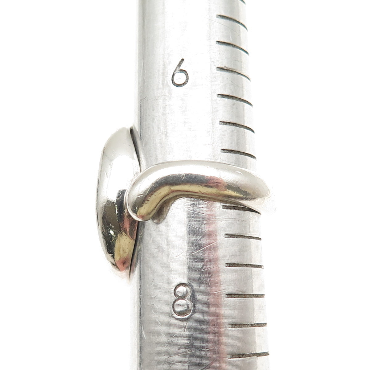 925 Sterling Silver Vintage Letter O Modernist Adjustable Ring Size 7.25