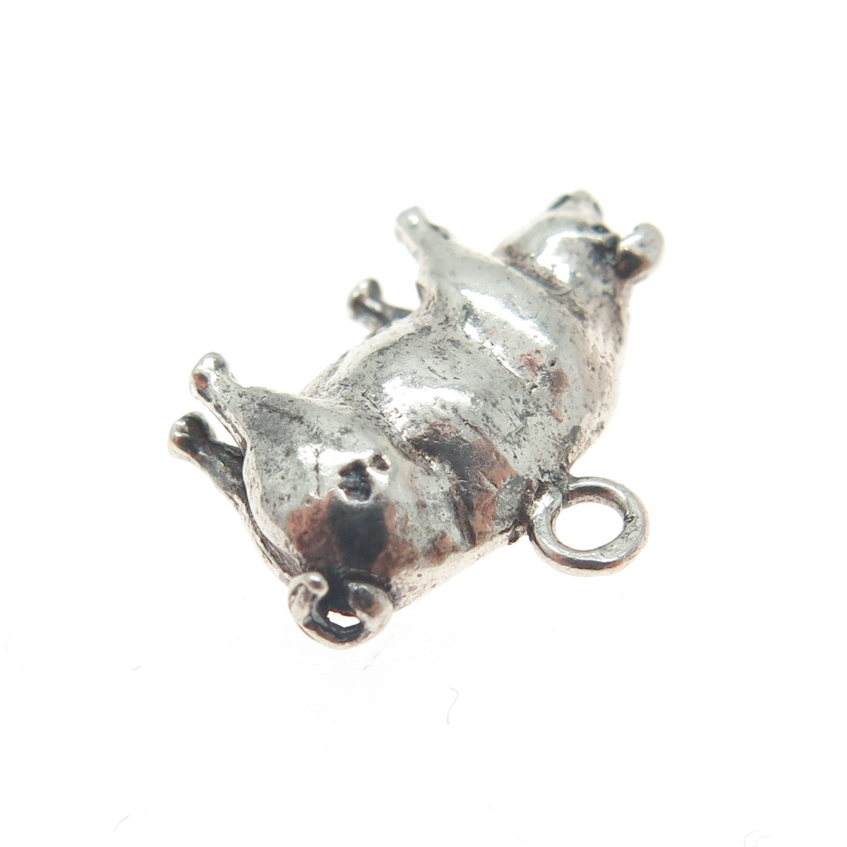 925 Sterling Silver Vintage Pig / Boar 3D Pendant