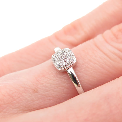 925 Sterling Silver Round-Cut C Z Engagement Ring Size 6