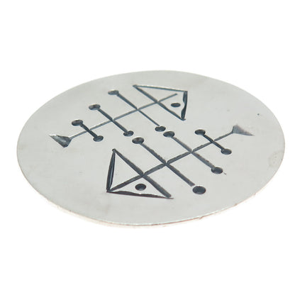 925 Sterling Silver Vintage Pisces Zodiac Sign Hand-Wrought Pin Brooch