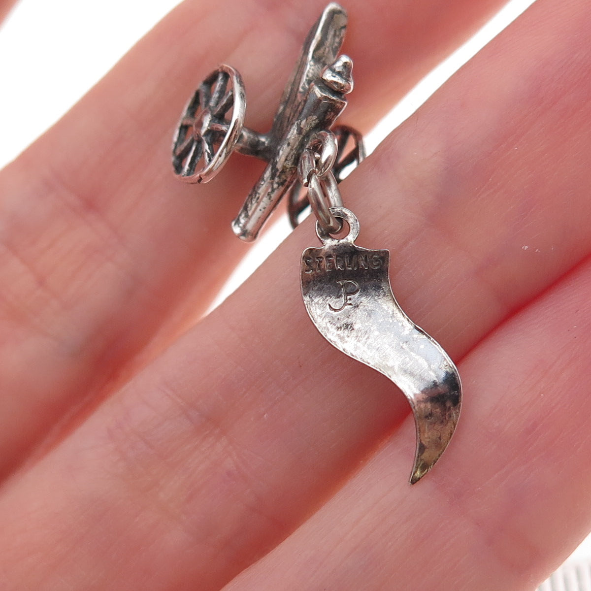 Pacific Jewelry 925 Sterling Silver Vintage Cannon Oxidized 3D Charm Pendant