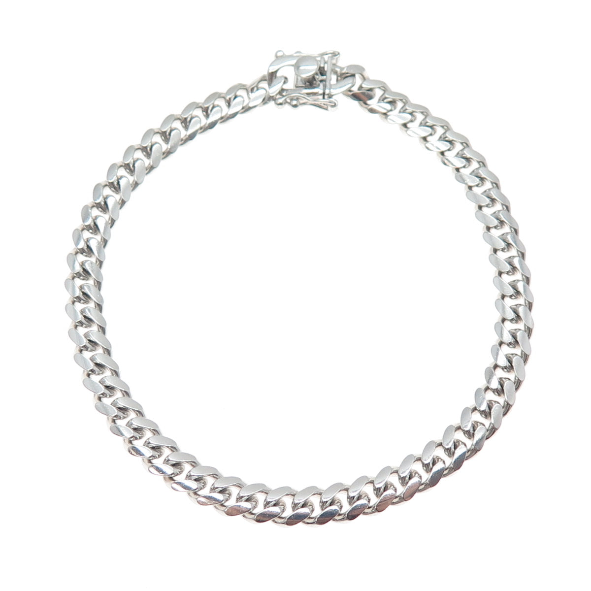 925 Sterling Silver Italy Cuban Link Bracelet 8.5"