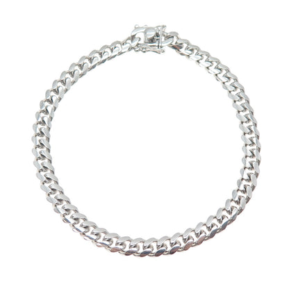 925 Sterling Silver Italy Cuban Link Bracelet 8.5"