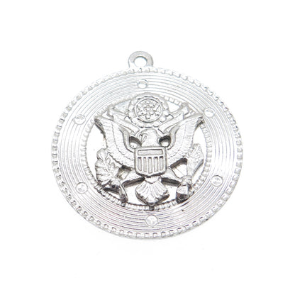 TOWN & COUNTY 925 Sterling Silver Vintage Engraved Federal Eagle Pendant