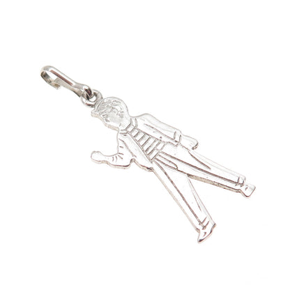 925 Sterling Silver Vintage School Boy Charm Pendant