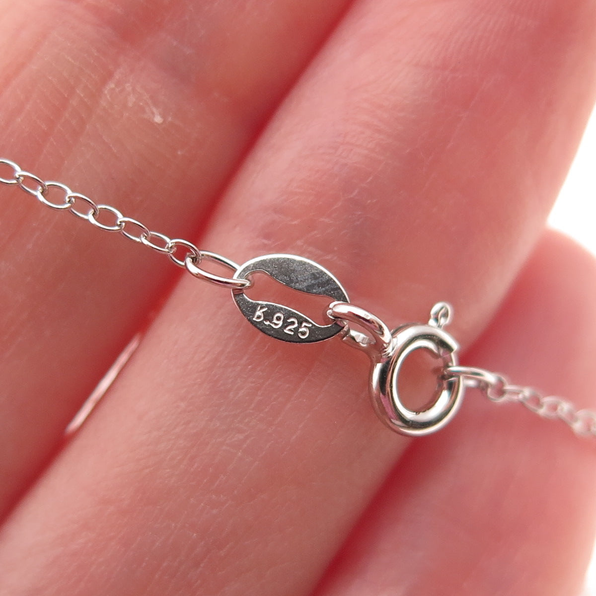 HMK LIC 925 Sterling Silver 10K Gold Real Diamond Faith Cable Chain Necklace 18"