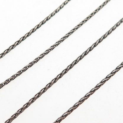Didae 925 Sterling Silver Vintage Israel Spiga Chain Necklace 18-20"