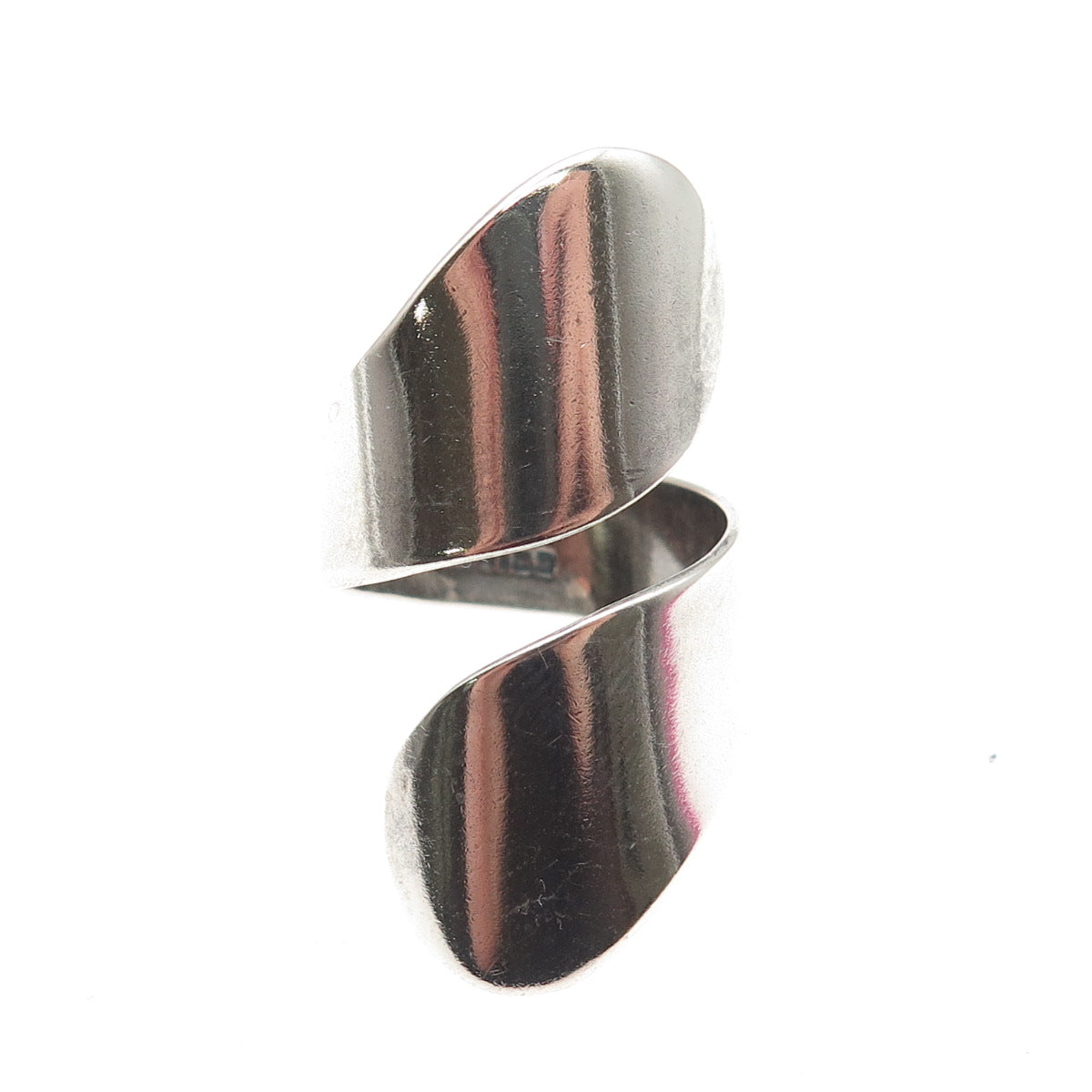 925 Sterling Silver Vintage Mexico Modernist Adjustable Ring Size 7.25