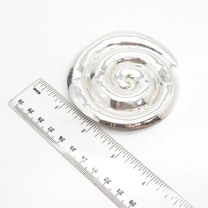 925 Sterling Silver Vintage Amrita Swirl / Spiral Slide Pendant