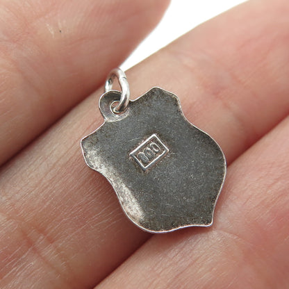 800 Silver Vintage Enamel Innsbruck Austria Coat of Arms Minimalist Pendant