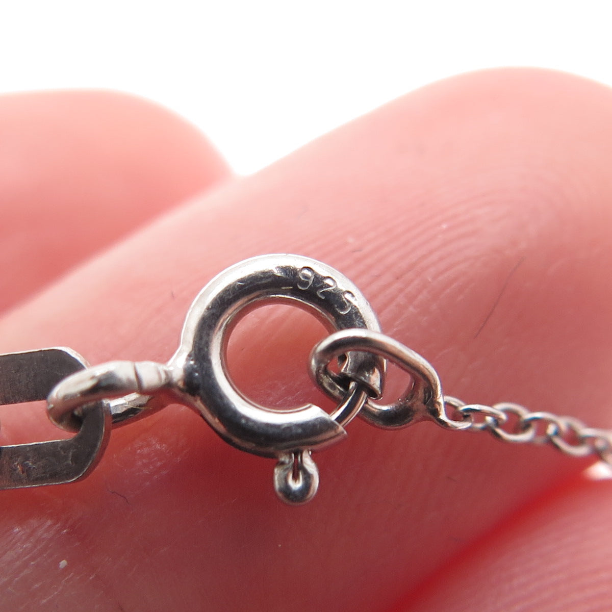 925 Sterling Silver Lab-Created Fire Sapphire & Real White Topaz Necklace 22"