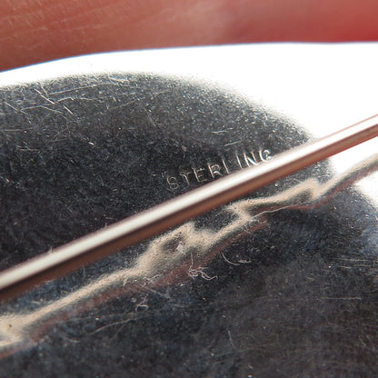 Old Pawn 925 Sterling Silver Vintage Southwestern Native Bear Arrow Pin Brooch