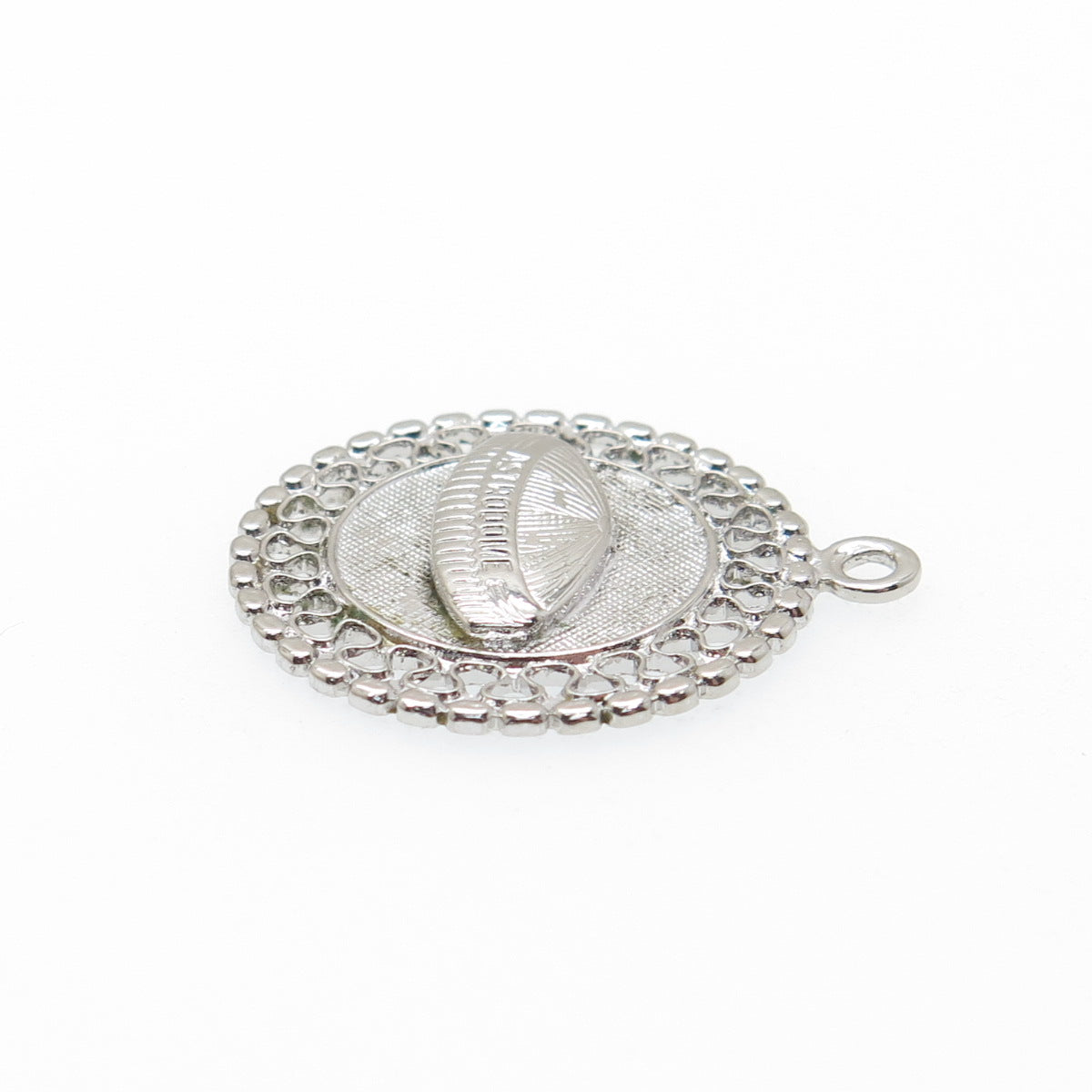 FRENCH & FRANKLIN 925 Sterling Silver Vintage Astrodome Minimalist Charm Pendant
