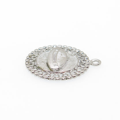 FRENCH & FRANKLIN 925 Sterling Silver Vintage Astrodome Minimalist Charm Pendant