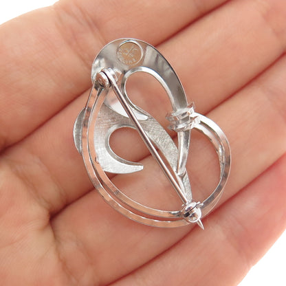CURTIS CURTMAN 925 Sterling Silver Vintage Modernist Pin Brooch