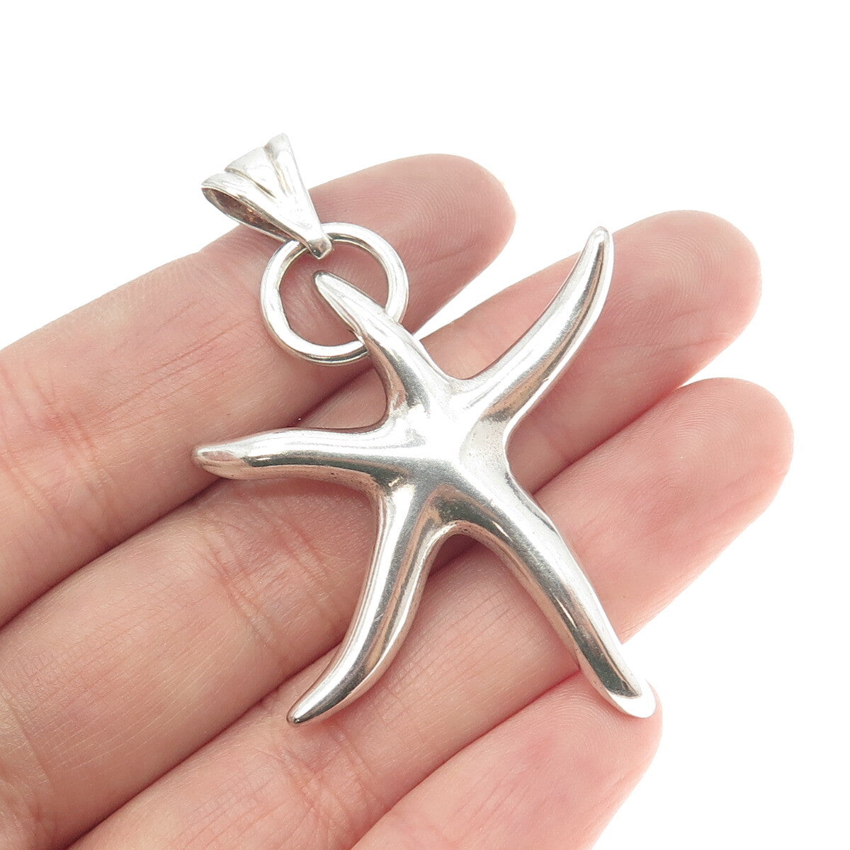 925 Sterling Silver Vintage Italy Starfish Pendant