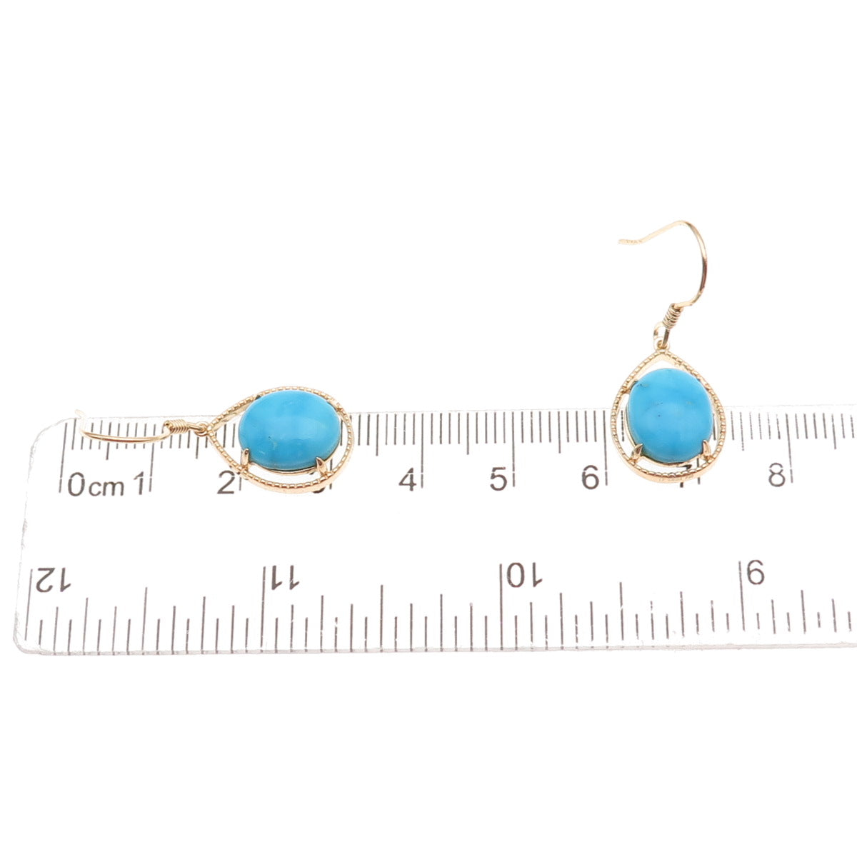 Tehya Oyama Sterling Silver Gold Plated Real Sleeping Beauty Turquoise Earrings