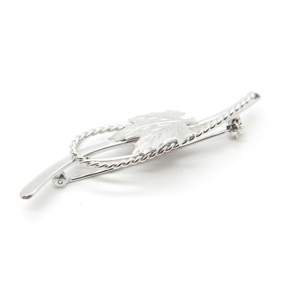 925 Sterling Silver Vintage Maple Leaf Pin Brooch