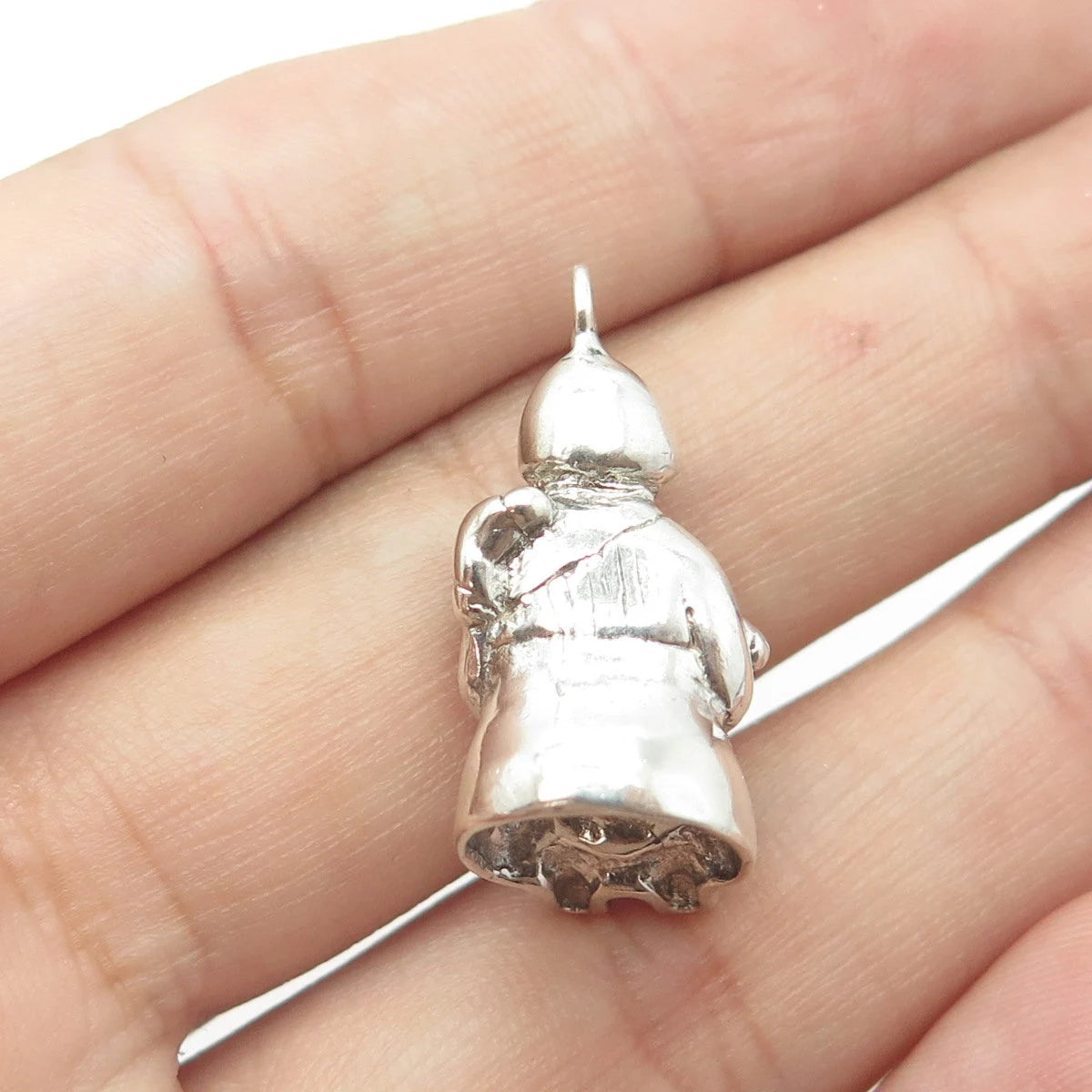 925 Sterling Silver Vintage Southwestern Mother & Kids Kachina Doll Pendant