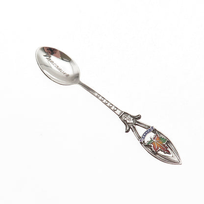 925 Sterling Silver Antique Art Deco Enamel Vancouver Canada Coffee Spoon