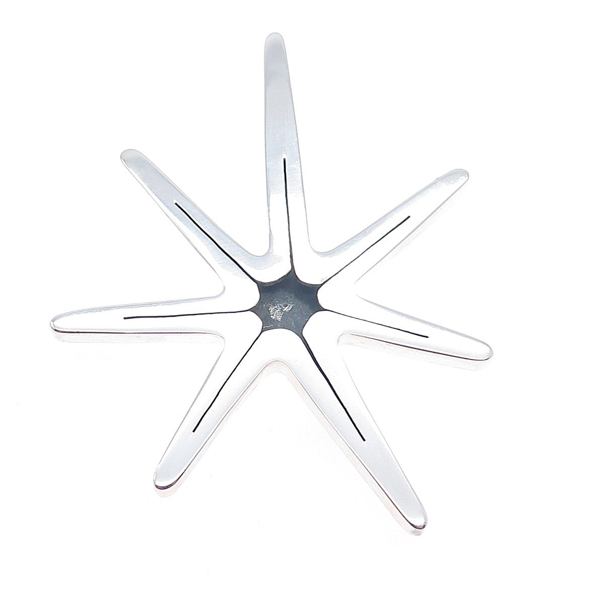 925 Sterling Silver Vintage Mexico Modernist Star Oxidized Pin Brooch