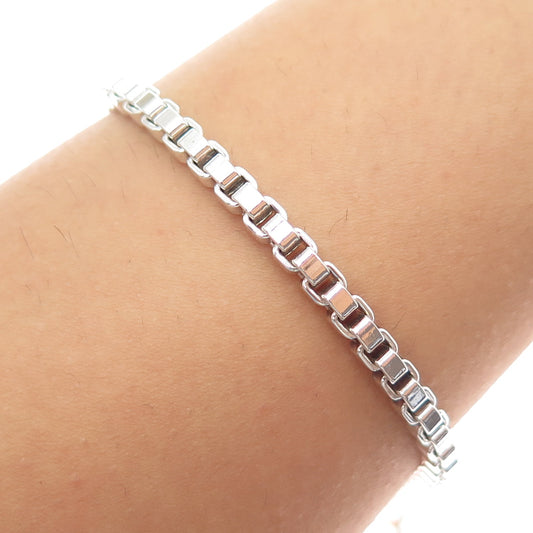 TIFFANY & CO. 925 Sterling Silver Vintage Venetian Link Bracelet 7"