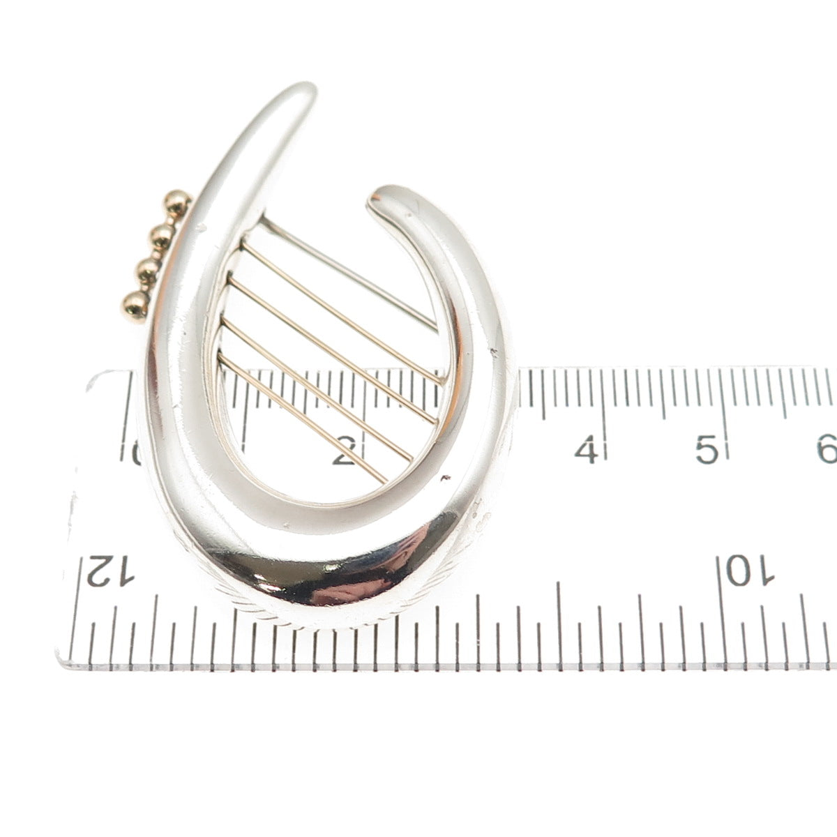 Rachel Gera Sterling Silver & 14K Gold Hadassah Keepers of the Gate Pin Brooch