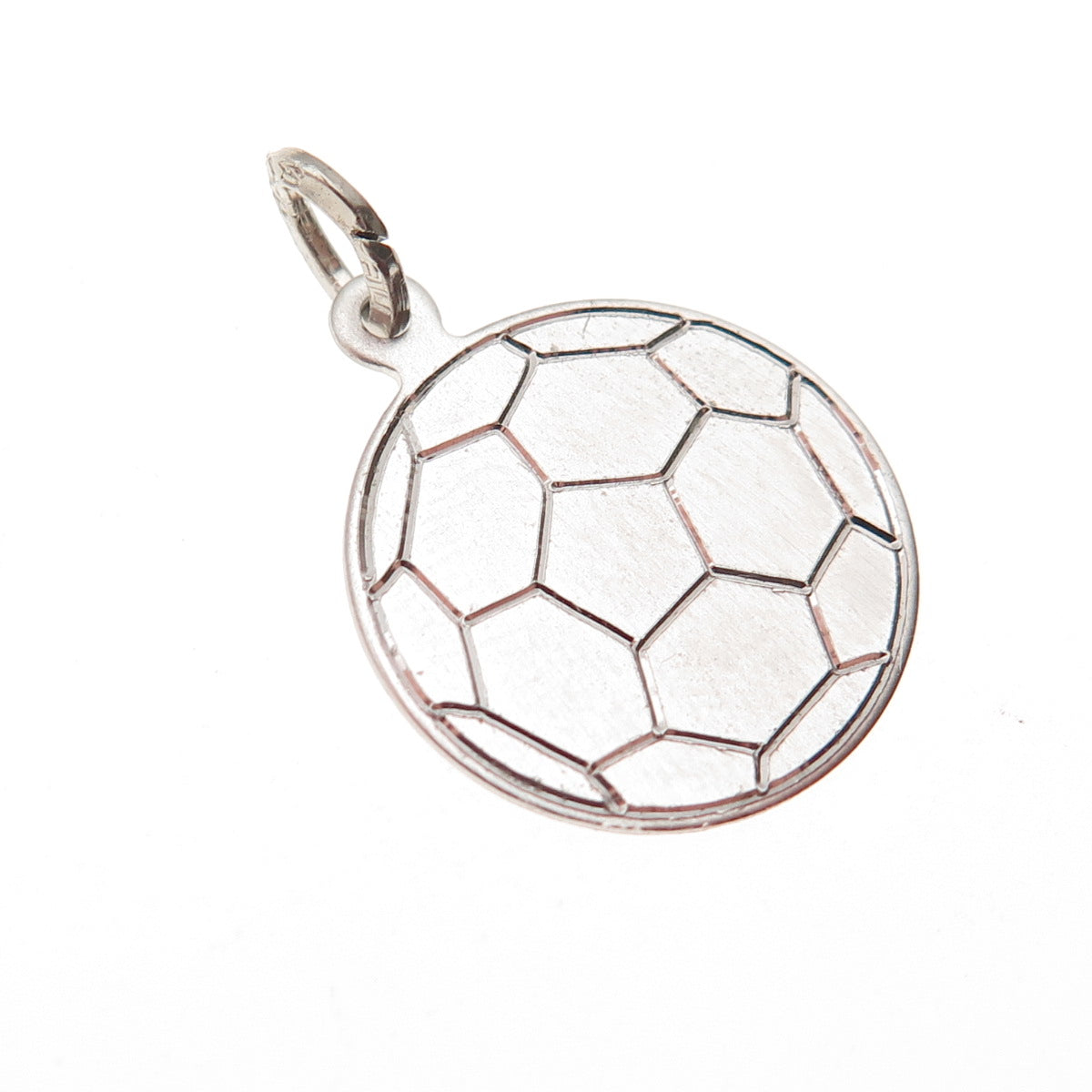 Beau 925 Sterling Silver Vintage Soccer Ball Mini Charm Pendant