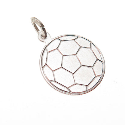 Beau 925 Sterling Silver Vintage Soccer Ball Mini Charm Pendant