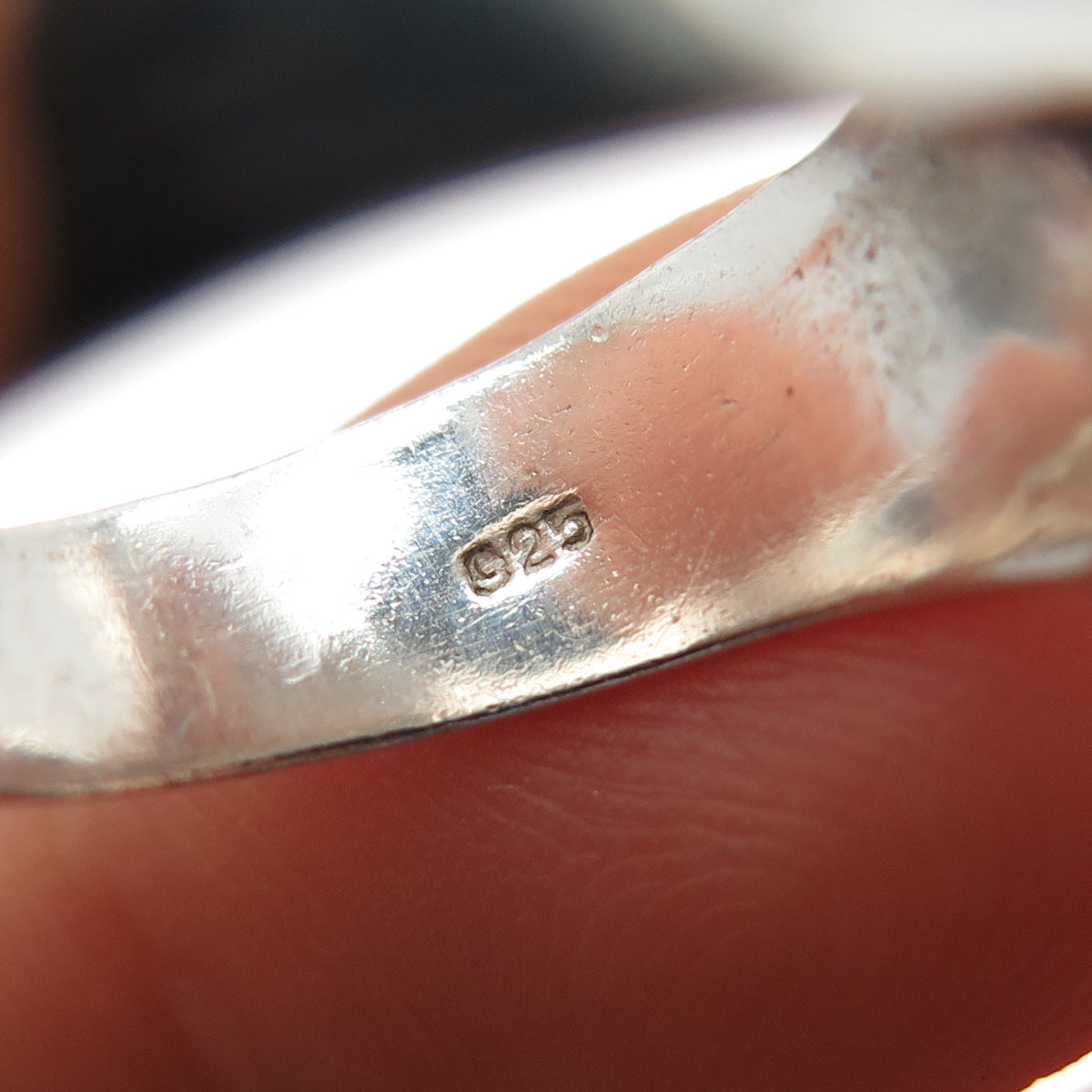 925 Sterling Silver Vintage Modernist Wavy Ring Size 5.5