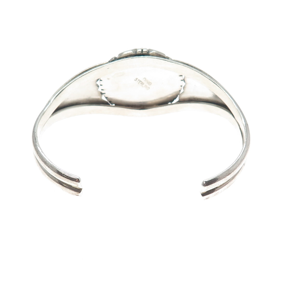 DINO GARCIA KEWA Old Pawn Sterling Vintage Turquoise Adjustable Bracelet 6.25"