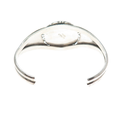 DINO GARCIA KEWA Old Pawn Sterling Vintage Turquoise Adjustable Bracelet 6.25"