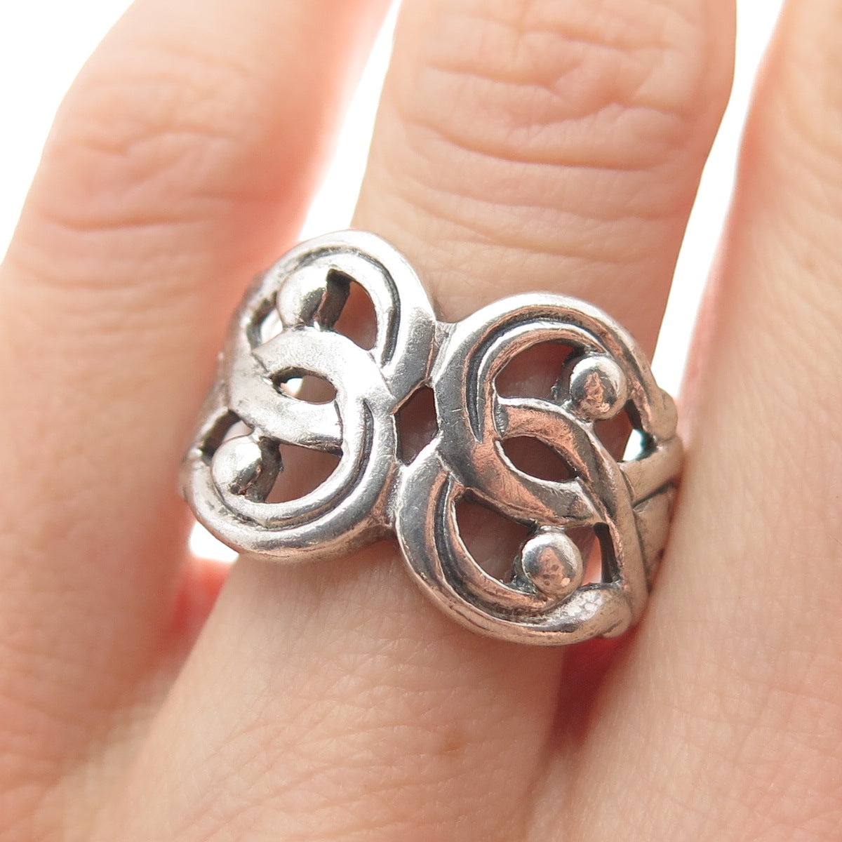 CHARLES WINSTON 925 Sterling Silver Vintage Celtic Ring Size 8