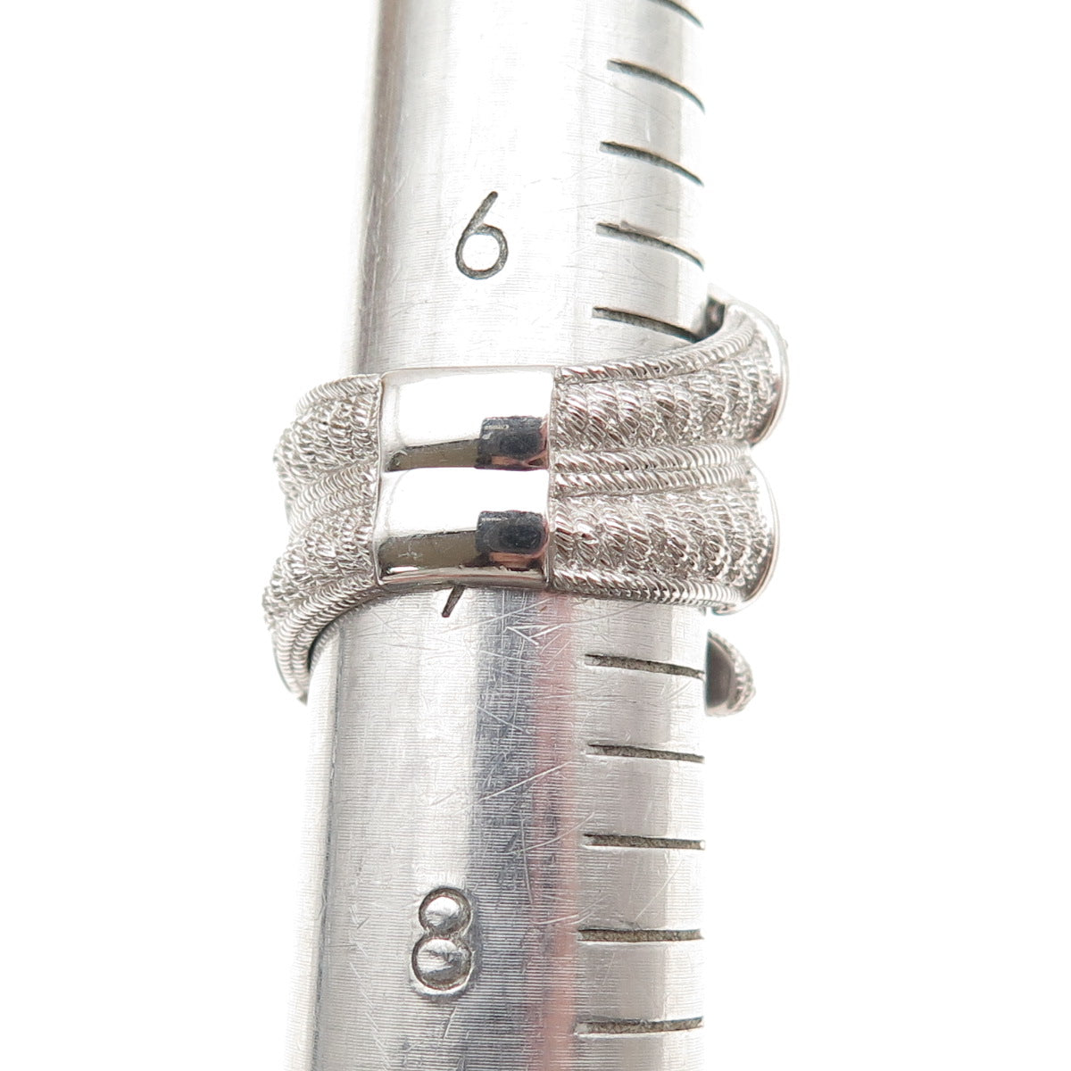 JUDITH RIPKA 925 Sterling Silver Real Multi-Color Gem Wrap Ring Size 7