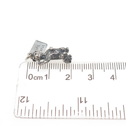 Bell Trading Post 925 Sterling Silver Vintage Bear Iowa Oxidized Mini Pendant