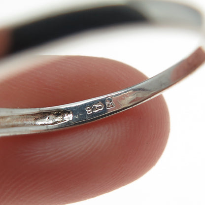 925 Sterling Silver Vintage Round-Cut C Z Heart Ring Size 8