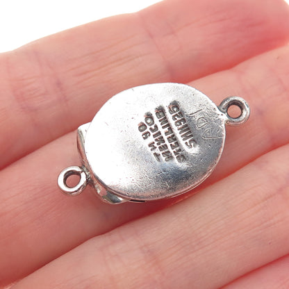 925 Sterling Silver Vintage Mexico Bracelet / Necklace Box Lock Clasp