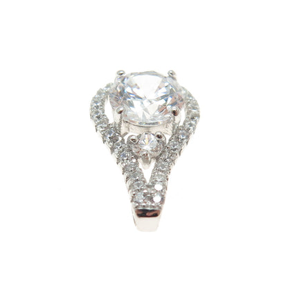 925 Sterling Silver Round-Cut C Z Minimalist Pendant