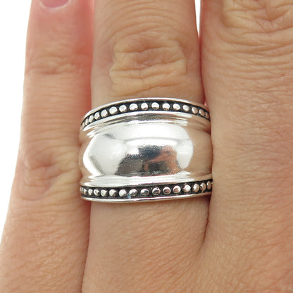 925 Sterling Silver Vintage Granulated Modernist Ring Size 7