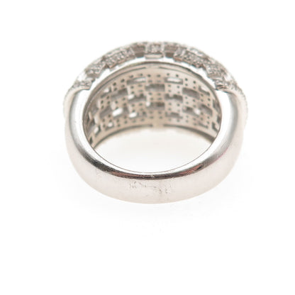 925 Sterling Silver Round-Cut C Z Dome Ring Size 7.5